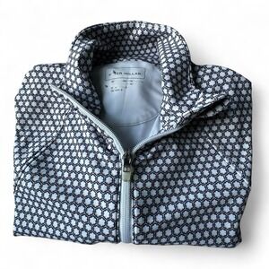 Peter Millar Jacket Womens Small White Full Zip Performance E4 Wicking UPF 50+